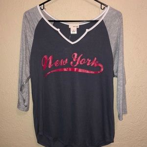 Wet Seal Size S New York Baseball Tee